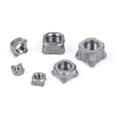 China Heavy Industry Carbon Steel Plain DIN928 Square Weld Nuts for sale