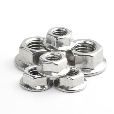 China Heavy Industry Xiucheng 304 / 316 Hex DIN6923 Stainless Steel Flange Nuts for sale