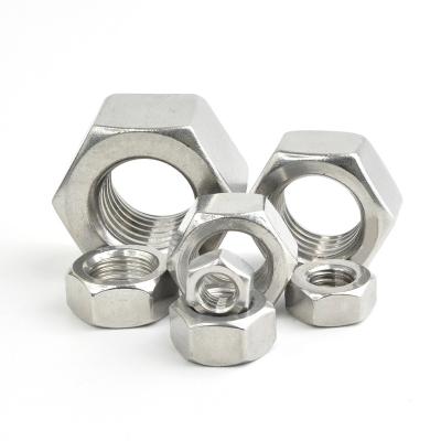 China Heavy Industry A2-70 DIN934 M8 Stainless Steel Hex Nuts for sale