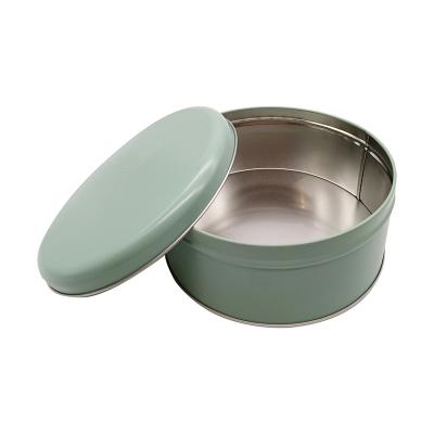 China Recycled Materials Metal Packaging Boxes For Cookie Tin Gift Round Can Custom for sale