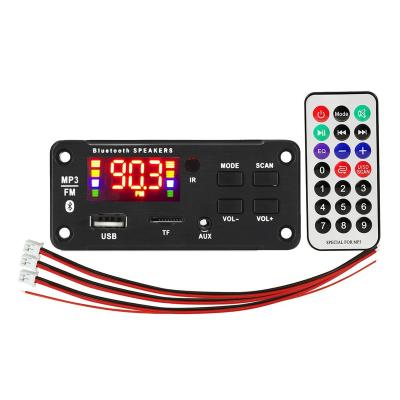 China AUX panel. 2x 25W 50W MP3 Player Decoder Amplifier Panel 5V-18V 5.0 Car FM Radio Module Support TF USB WMA Player Decoder Mp3 Amplifier for sale