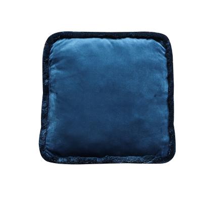 China Anti-static Warm Velvet Chair Cushion Square Solid Color Sofa Tassel Tile Restaurant Back Cushion for sale