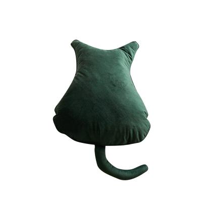 China Birthday Gift Design Cat Pillow Portable Dutch Soft Velvet Sofa Upholstered Cushion Home Decoration Tile for sale