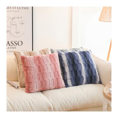 China Cheap Portable Farmhouse Pillow Case Swept Pile Throw Pillow Cover For Home Decor Sofa Bamboo Grain Throw Cushion Cover for sale