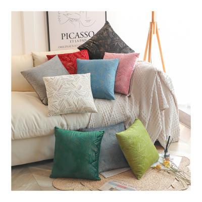 China 2020 New Luxury Cushion Cover Gold Stamping Velvet Portable Soft Pillow Covers For Home Sofa Hotel Decor for sale