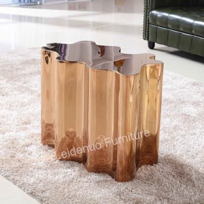 China Good Quality Factory Stable Luxury Cafe Directly With Steel Metal Side Table for sale