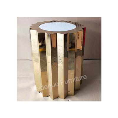 China Stable Cheap Factory Price S Modern Small Living Room Gold Frame Side Table for sale