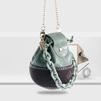 China 2021 High Quality Gift Dots Novelty Ideas Natural Coconut Shell Crossbody Female Bag Business Gift For Women Girls Kids for sale