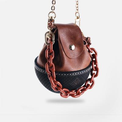 China 2021 New Arrival High Quality Popular Christmas Gift PU Sling Shoulder Bag Wholesale Wood Carving Leather Dots Gifts for sale