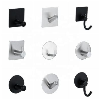 China Nordic Decorative Wall Mounted Self Adhesive Stocked Living Room Wardrobe Towel Hooks For Cloth Coat for sale