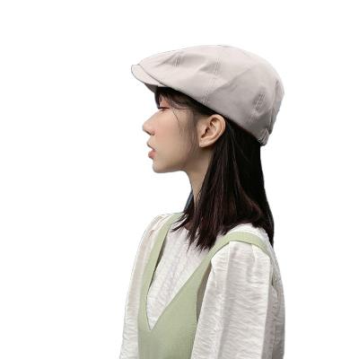 China Breathable comfort Japanese wild retro go ahead British casual short brim female spring white beige beret and stylish street summer for sale