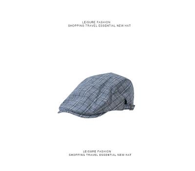 China Cheap high quality beret men's comfort plaid beret breathable high end custom made luxury wool tweed beret hat for sale