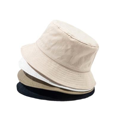 China 2021 Comfort Plain 4 Colors Spring Black Khaki White Breathable 100% Cotton Shorts Brim Sun Protection Outdoor Bucket Hat for sale