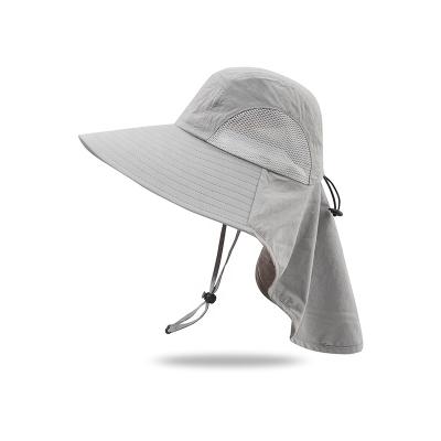 China Breathable Comfort 2021 Best Seller New Designed Home Prefer Mesh Sun Hat Wide Brim Outdoor UV Fishing Hat With Neck Fin for sale