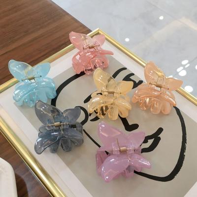 China Women Girls Fairy Geometric Acrylic Hairpins Acetate Hair Clip Butterfly Hair Clip Fairy Butterfly Hair Claw Clip Hair Accessories Transparent Barrettes for sale