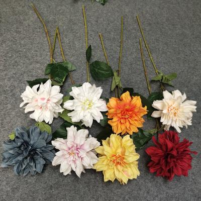 China Artificial Flower Dahlia Flower Single Single Stem Stem Silk Flower for Wedding Decor Layout for sale