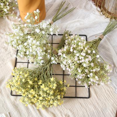 China Plastic Artificial Flower Babies Breath Flower Bouquet Wedding Bouquet Gypsophila Plastic Flower Real Touch For Bridal Use for sale