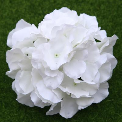 China Artificial Silk Heads Hydrangea High Quality Artificial Flower Heads 18CM Flower Background Wall Wedding Cheap Price for sale