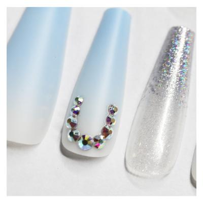 China Quick Nail Art New Glitter False Nails Butterfly Designed Ballerina Nails Private Label Custom Press On Nails Packaging Box Wholesale for sale