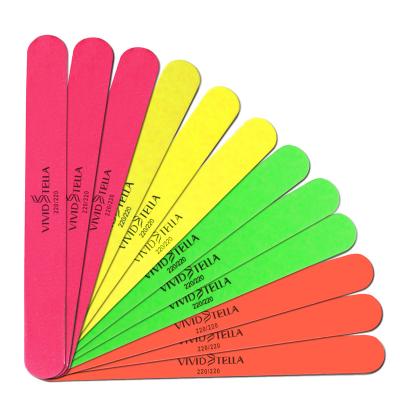 China Cheap Multicolor Nail File Professional Finger Nail Beauty Manicure Nail Cuticle Pusher Nail Files And Pedicure Tool 220grit for sale