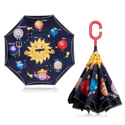 China Traditional Kids Mini Reverse Umbrella of Cartoon Character Model for sale