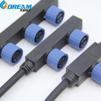 China Cable de conexión impermeable M15 con certificación CE UL para 1 a 3 cables de luz LED de género diferente en venta