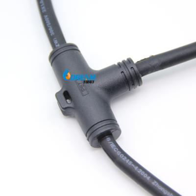 China 3 Way Waterproof T-Type Electrical Connector IP67 Cable Tee Connector for sale