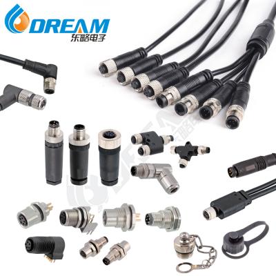 China M5 M8 M12 M16 M23 Connector Cable 2 3 4 5 6 8 12 17 Pin IP68 Waterproof Panel Mount for sale