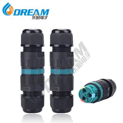 China Ip68 Conector eléctrico impermeable Conector de 3 pines para cable de 5 a 12 mm de diámetro en venta