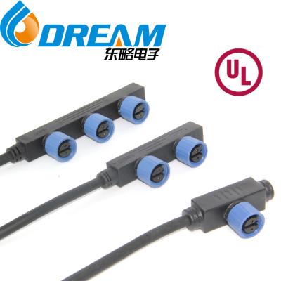 Cina M15 Tipo F Cable Connector Set parallelo IP68 impermeabile maschio femmina 2/3Core Accessori di illuminazione in vendita