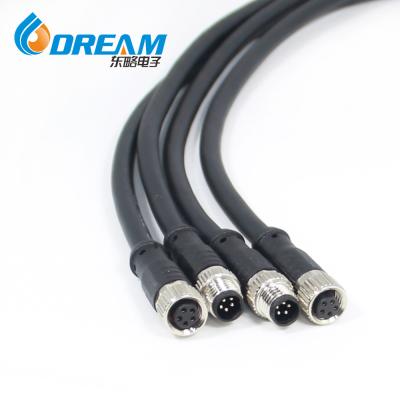 China M8 B Código 5 Pin Conector de ángulo recto masculino a femenino moldeado con cable 2M Conector impermeable M8 sin blindaje en venta