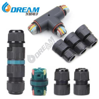 China Conector DREAM STARTNegro IP68 Conector de teas Iluminación LED de 3 vías en venta