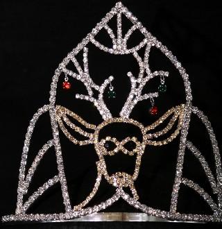 China Elk crowns custom deer christmas pageant crowns for holiday pageant crowns wholesale crystal pageant crowns and tiaras for sale