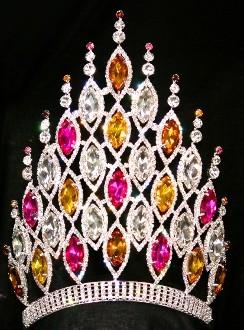 China colourful pageant crowns and tiaras tall rhinestone crowns and tiara wholeslae pageant crowns and tiaras supplier cheap for sale