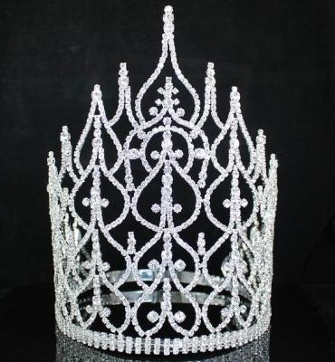 China Clear rhinestone pageant crowns and tiaras wholesale crystall tiaras jewelry girls pageant crowns gift party jewelry for sale