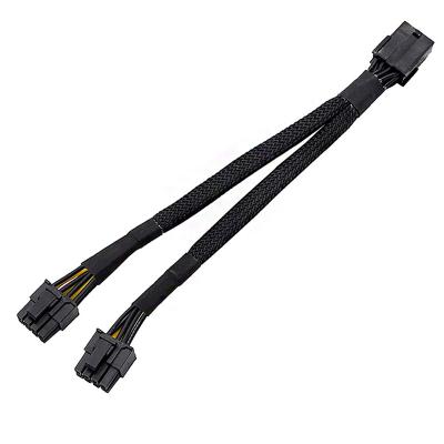 China 8pin to dual 8pin splitter cable 8pin to dual 8Pin splitter cable GPU 1 to power supply cable 2 for graphics cards for sale