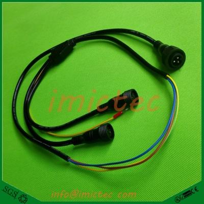 China 2016newly selling 3 pin 1 in 2 Y LED waterproof monitor with with ground cable for sale