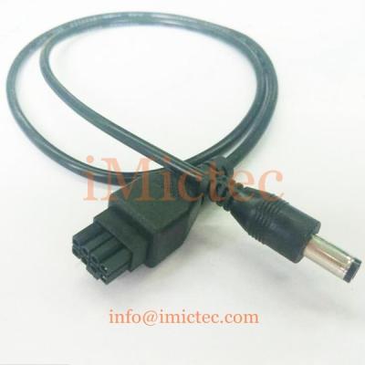 China COMPUTER Customized Molex 3.0MM female 6pin (double row 3Pin) to dc5.5 2.1.dc 5.5 power cable 2.5, wire harness for sale