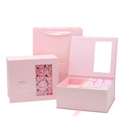 China Eco Friendly Handmade Product Packaging Baby Cardboard Paper Box Gift Box With Ribbon for sale