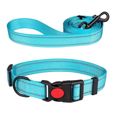 China Lights Classic Nylon Dog Collar for Small Medium Large Dogs Padded Soft and Strong Adjustable Pet Collars Heavy Duty Dog for sale