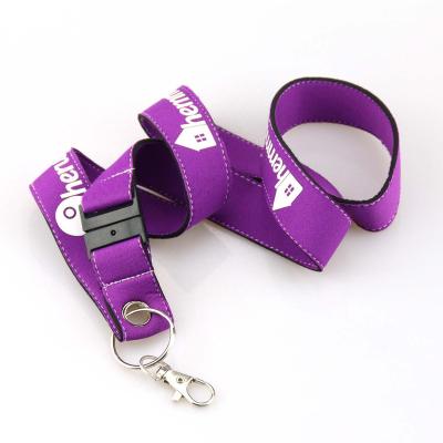 China Casual Custom Neoprene Silk screen Keychain Hand Wrist Lanyard Keychain Wrist Strap Keychain for Men/Women for sale