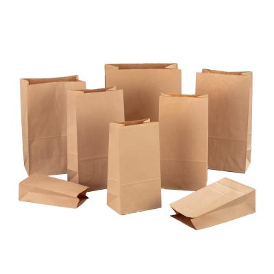 China Square Bottom Design Fruit and Vegetable Grocery Paper Bag Heavy Duty Kraft Paper Bag Porcelain Brown Biodegradable Hot Maker Kraft Paper for sale