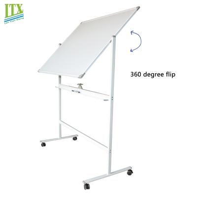 China School Teaching / Office Double Sided Reversible Whiteboard With Stand Flipchart Board for sale