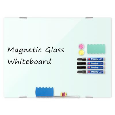 China School Teaching/Meeting/Office/Tempered Glass Office Home Wall Mounted Strong Magnetic Whiteboard for sale