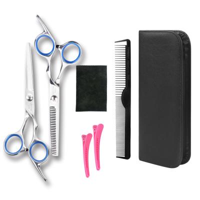 China Hair Cutting Scissors 7pcs Hair Scissors Set Scissors Home Use Hair Clipper Razor Thinning Kit Hairdressing Cutting Scissors Barber Haircut Set for sale