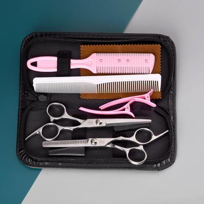 China Hair Cutting Scissors Hair Scissors Set Home Use Hair Clipper Razor Thinning Kit Hairdressing Scissors Cutting Scissors Barber Hair Cutting Set for sale