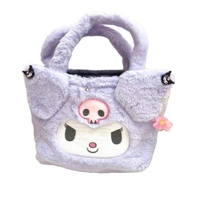 China Other Hot Sale Cute Sanrio Tote Bag For Girls Gift Kuromi Plush Bag Women Gifts for sale