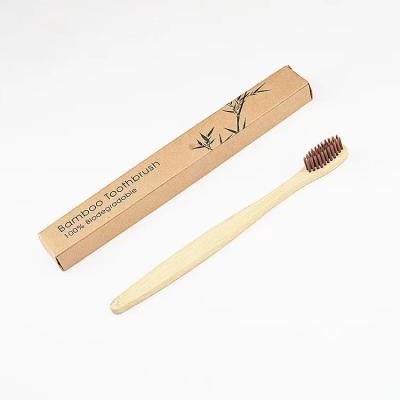 China Low price disposable high quality hotel environmental protection natural bristle bamboo soft toothbrush for sale