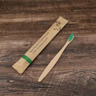 China Wholesale Disposable Handle Long Travel Disposable Bamboo Toothbrush for sale