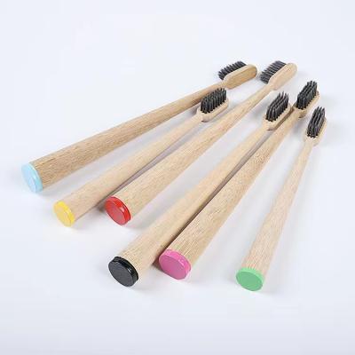 China Customized Logo OEM Disposable Hotel Disposable Soft Bamboo Toothbrush for sale